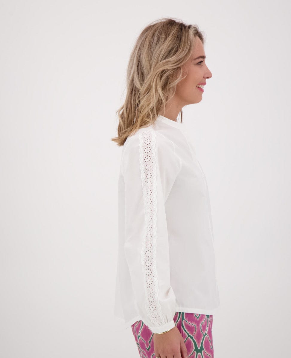 Je m'appelle Tops Blouse Maya | Porselein wit