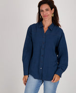 Je m'appelle Tops Blouse Olivia | Dark Denim Blue