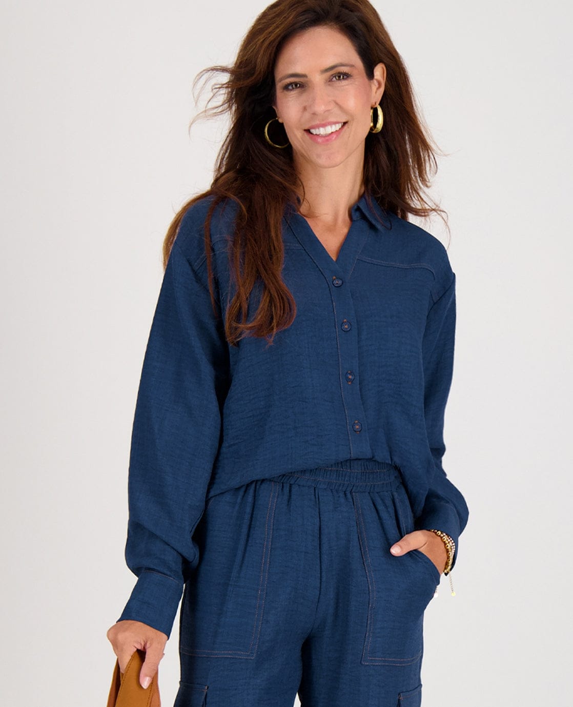 Je m'appelle Tops Blouse Olivia | Dark Denim Blue