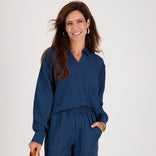 Je m'appelle Tops Dark Denim Blue / XS Blouse Olivia | Dark Denim Blue