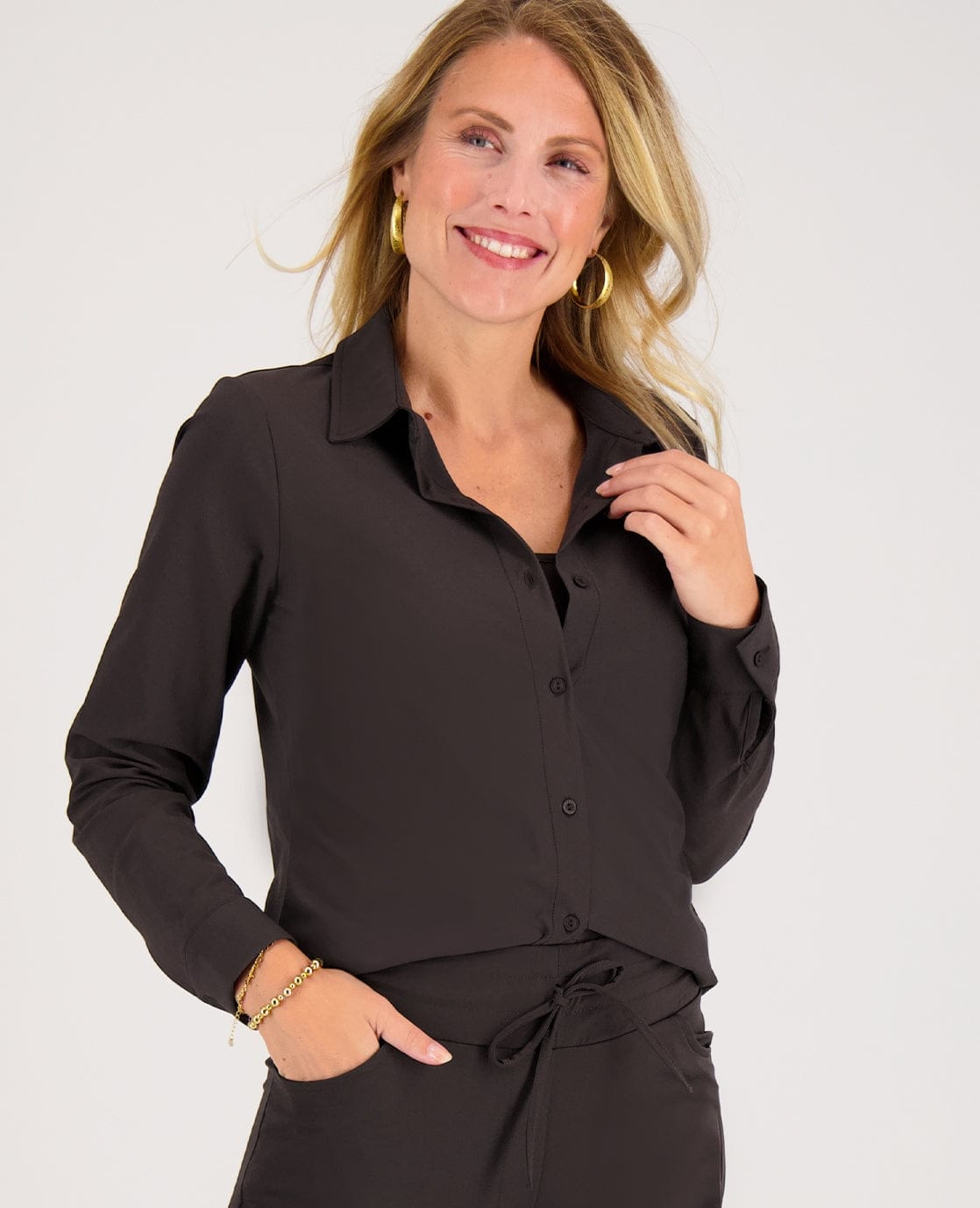 Je m'appelle Tops Coffee / XS Blouse Perfecte Travel | Coffee