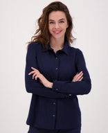 Je m'appelle Tops Donkerblauw / XS Blouse Perfecte Travel | Donkerblauw