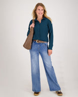 Je m'appelle Tops Blouse Perfecte Travel | Steel Blue