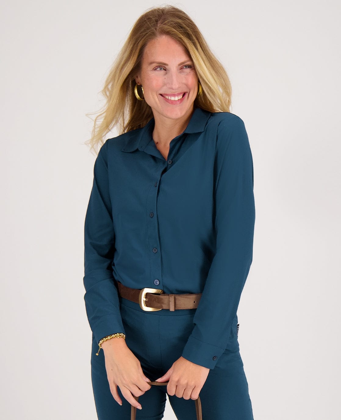 Je m'appelle Tops Steel Blue / XS Blouse Perfecte Travel | Steel Blue