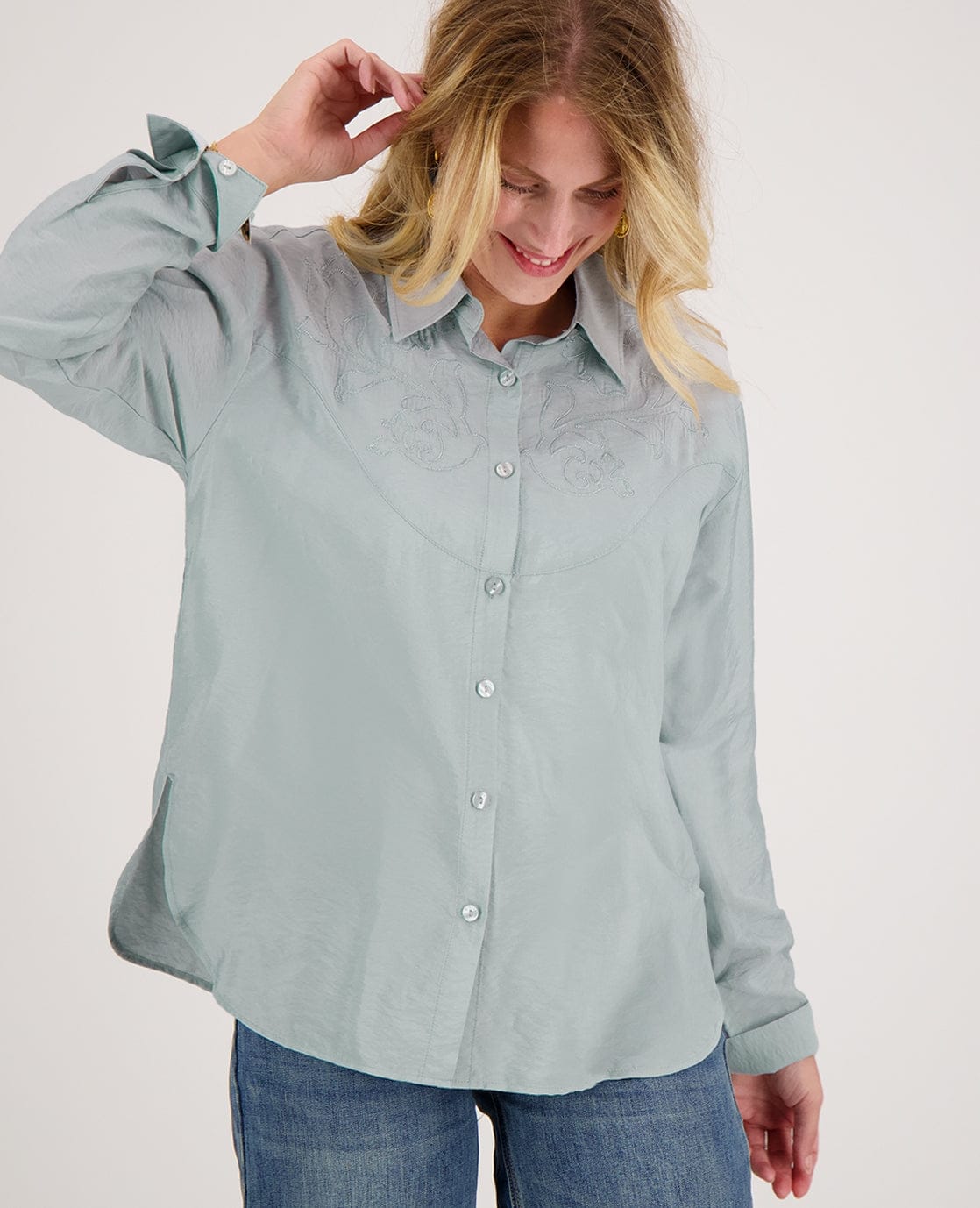 Je m'appelle Tops Blouse Sam | Soft Grey