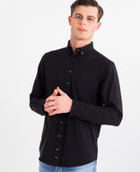 Je m'appelle Tops Button Down Shirt Homme Travel | Zwart
