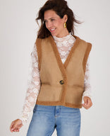 Je m'appelle Tops Gilet Teddy | Camel