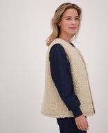 Je m'appelle Tops Ecru / S/M/L/XL Gilet Teddy Reversible | Ecru