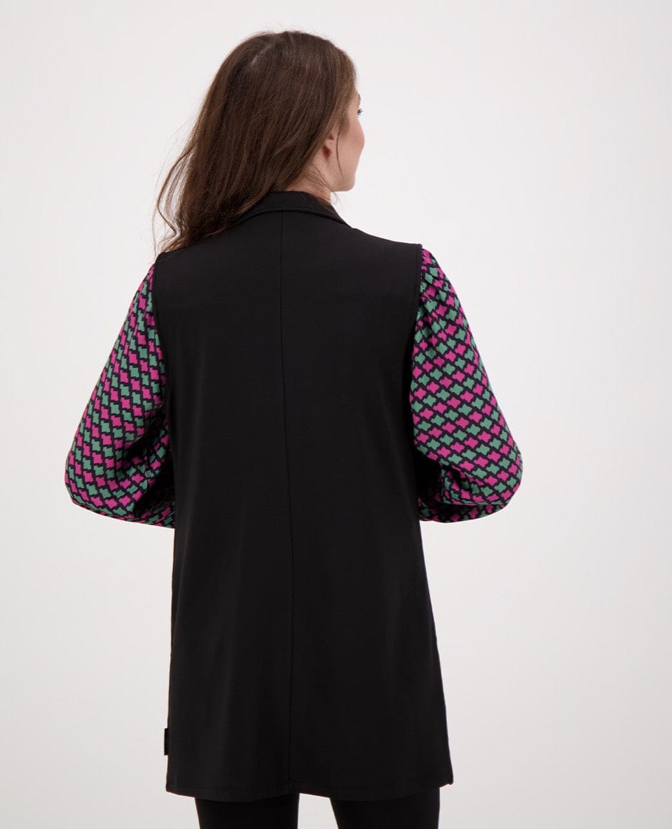 Je m'appelle Tops Gilet Travel Brushed | Zwart