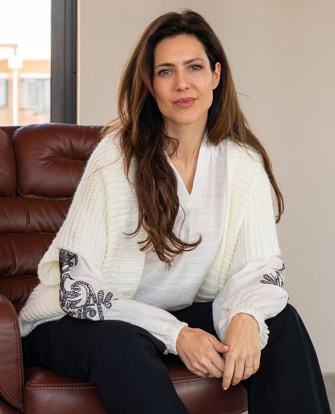 Je m'appelle Tops Ecru / S/M Gilet Vest | Ecru