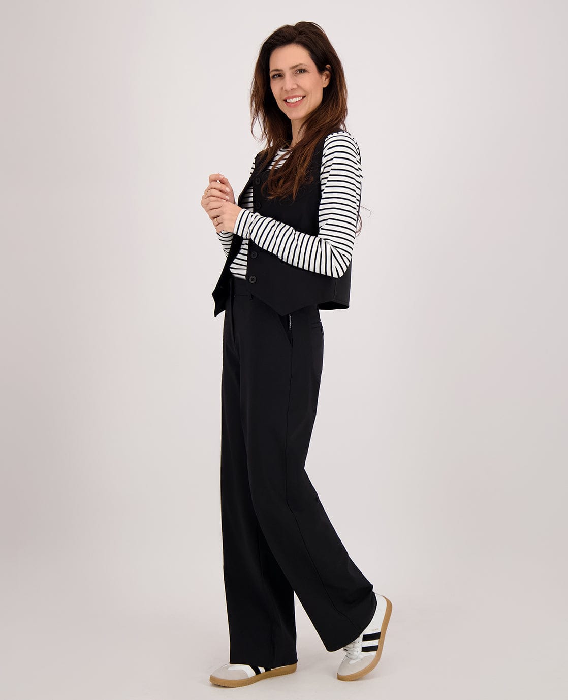 Je m'appelle Tops Gilet Yinthe Travel | Zwart