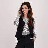 Je m'appelle Tops Gilet Yinthe Travel | Zwart