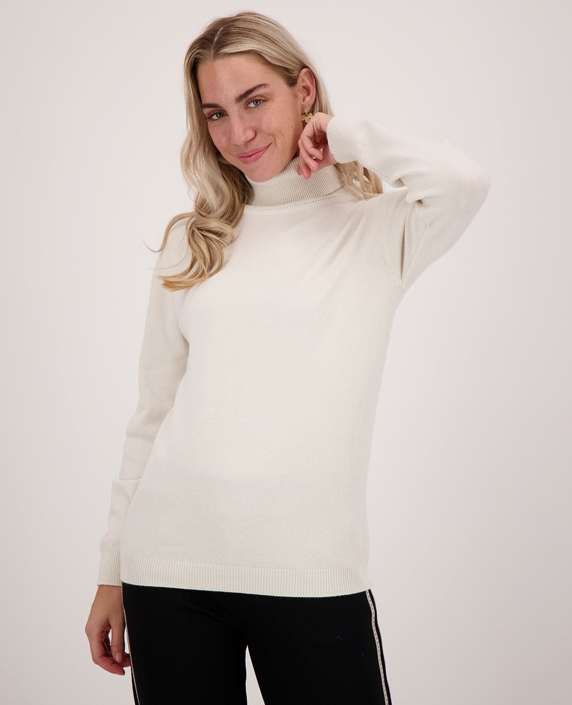 Je m'appelle Tops Winter White / S/M Pull Colle | Winter White