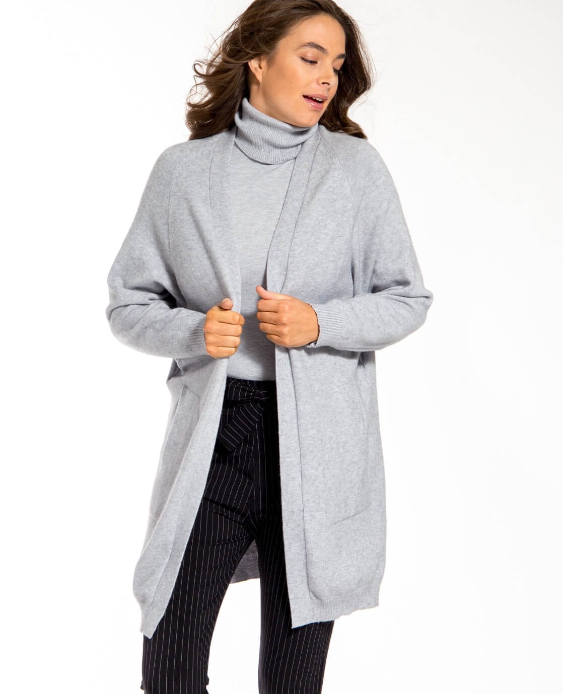 Je m'appelle Tops Pull ColLight Grey Melange | Light Grey