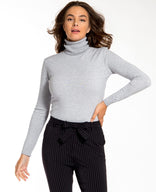 Je m'appelle Tops Pull ColLight Grey Melange | Light Grey