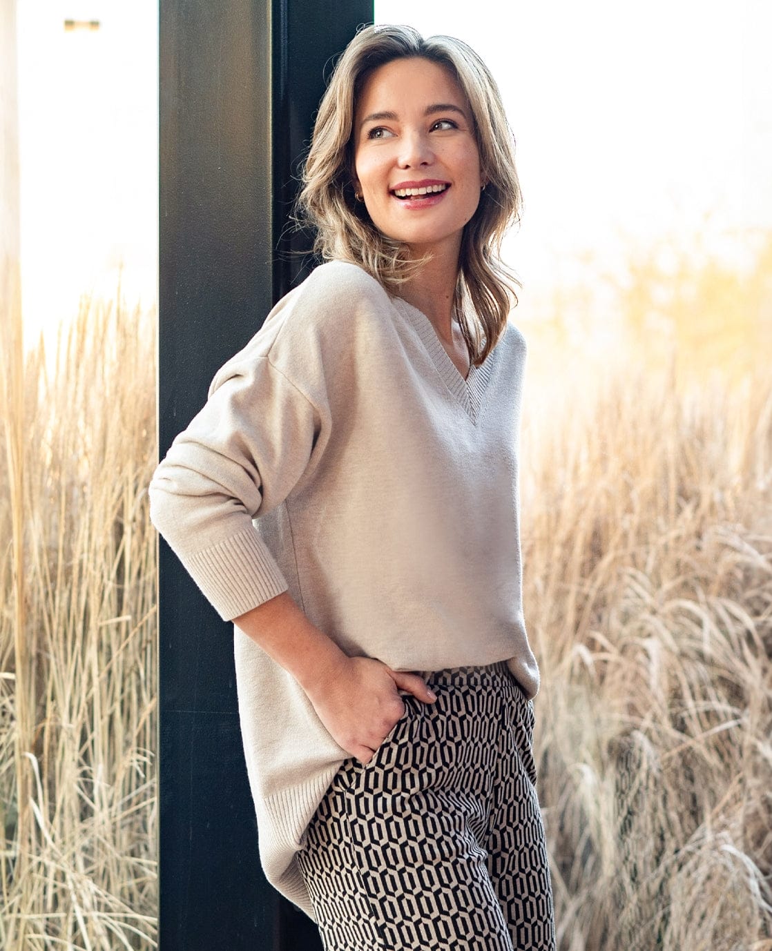 Je m'appelle Tops Pull Ivy | Dark Greige Melange