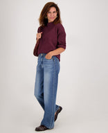 Je m'appelle Tops Pull Jacky | Burgundy