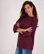 Je m'appelle Tops Pull Jacky | Burgundy