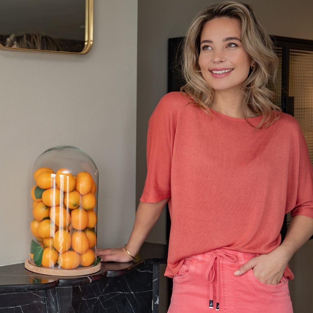 Je m'appelle Tops Pull Spring | Bright Coral