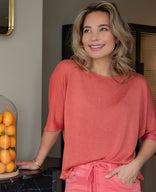 Je m'appelle Tops Pull Spring | Bright Coral
