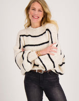 Je m'appelle Tops Beige/Zwart / S/M Pull Stripe | Beige/Zwart