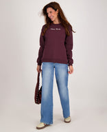 Je m'appelle Tops Sweater New York | Dark Burgundy