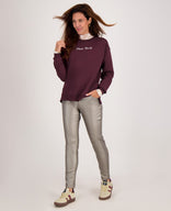 Je m'appelle Tops Sweater New York | Dark Burgundy
