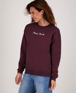 Je m'appelle Tops Sweater New York | Dark Burgundy