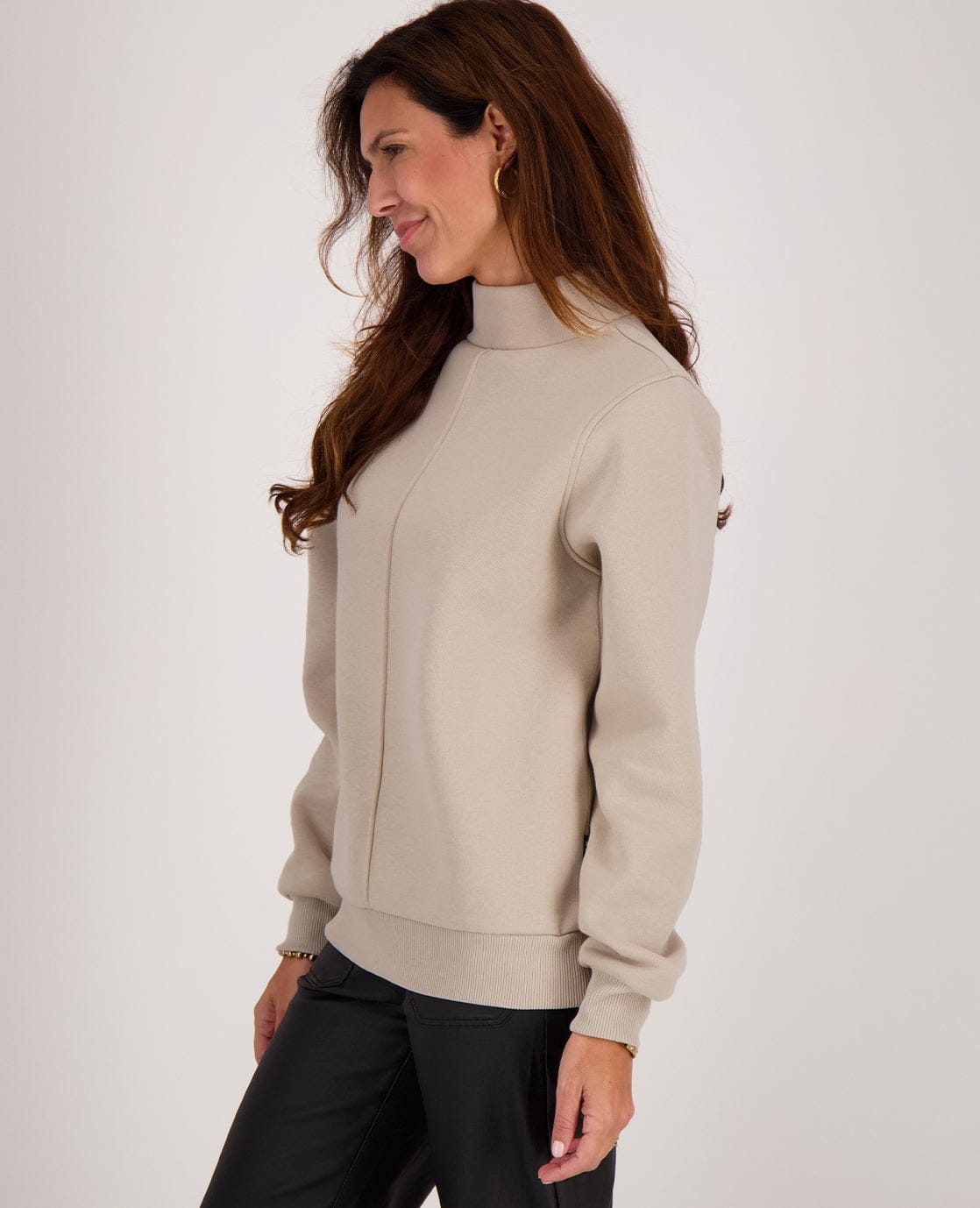 Je m'appelle Tops Sweater Organic | Dark Greige