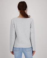 Je m'appelle Tops Sweater Paris | Medium Grey Melange