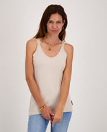 Je m'appelle Tops Tanktop | Dark Greige/Light Gold