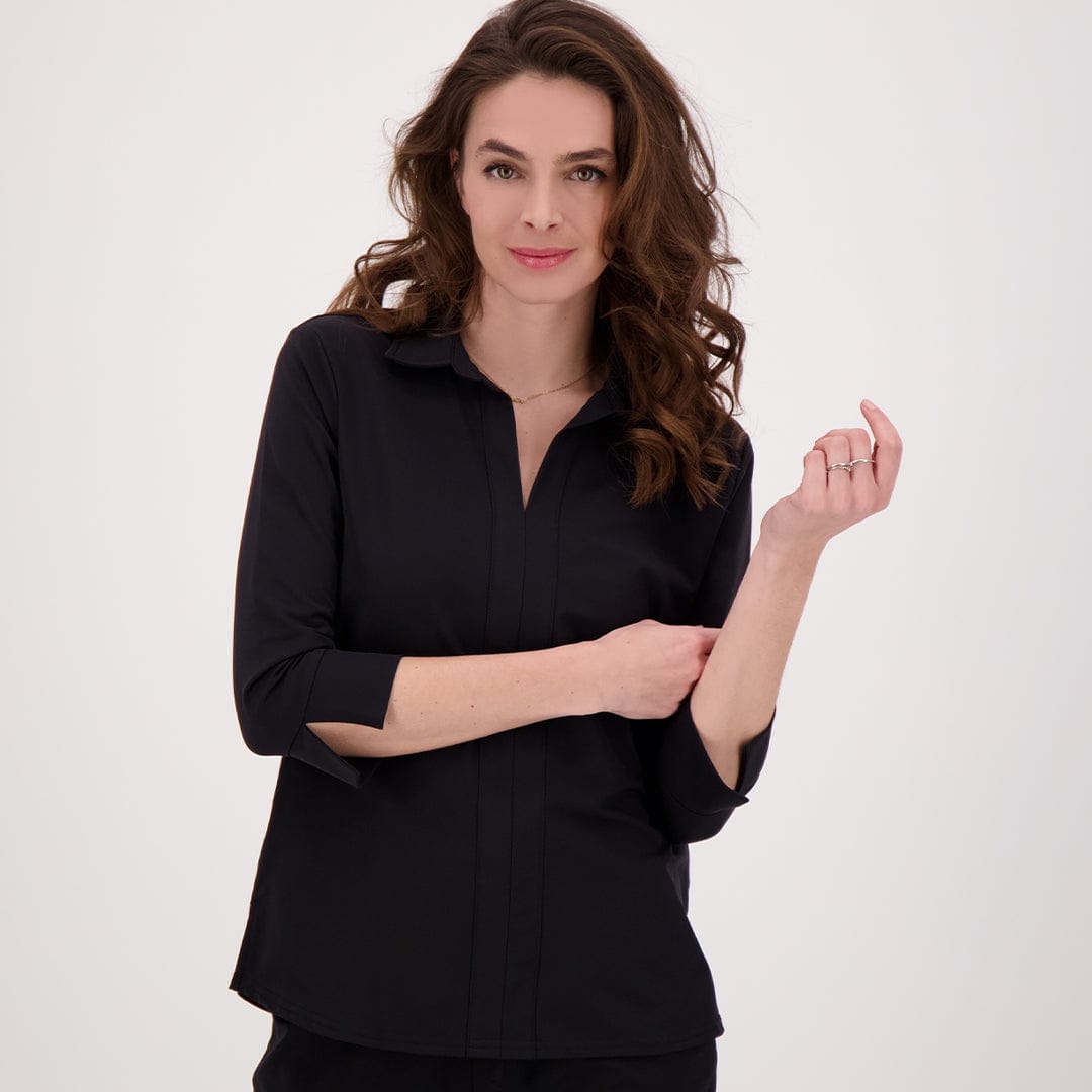 Je m'appelle Tops Zwart / XS Top Collar Travel | Zwart