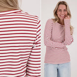 Je m'appelle Tops Ruby Red/Porselein wit / XS Top Jaylin | Ruby Red/Porselein wit