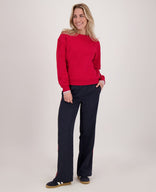 Je m'appelle Tops Top Jaylin | Ruby Red/Porselein wit
