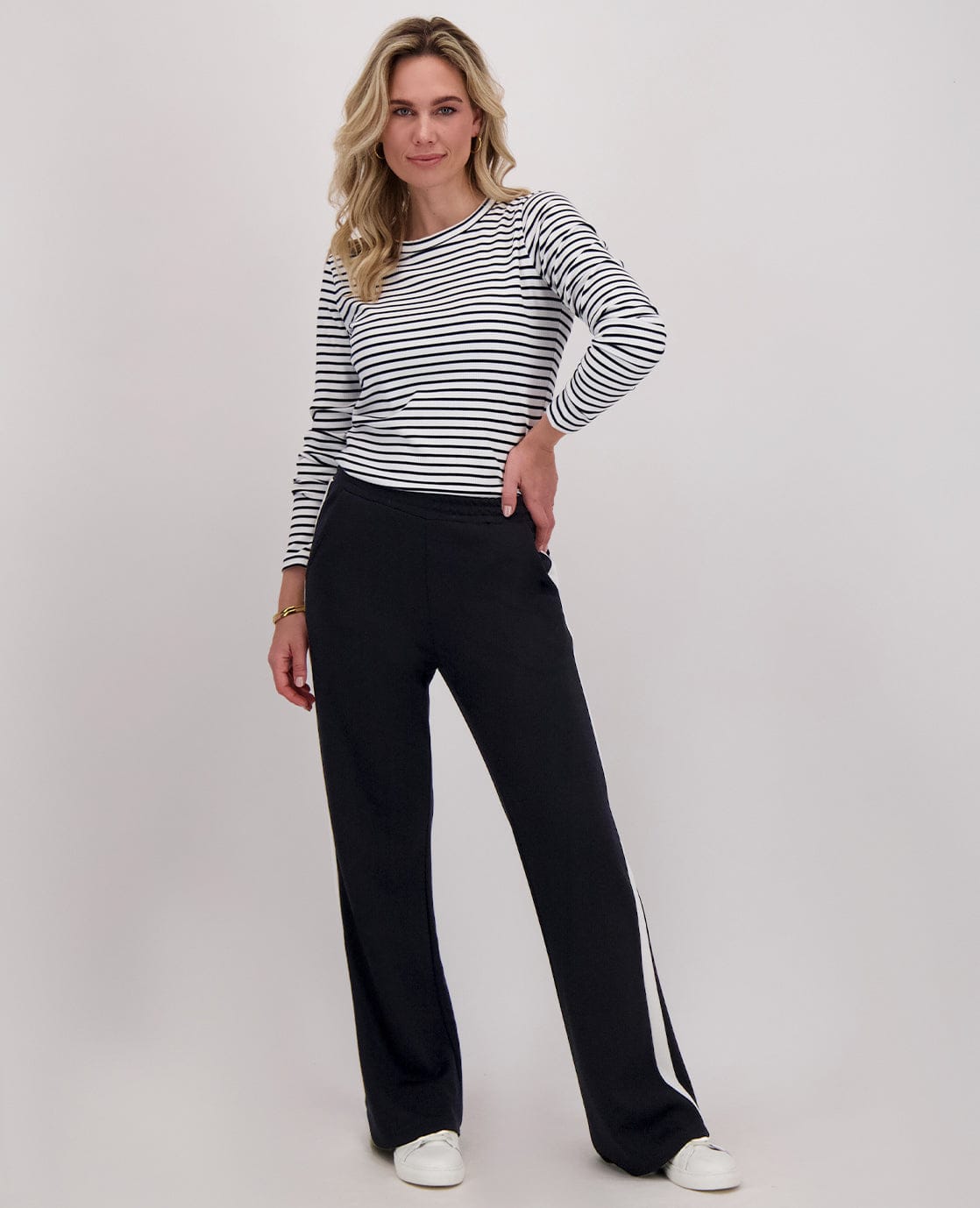 Je m'appelle Tops Top Jaylin | Zwart/Porselein wit