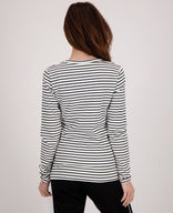 Je m'appelle Tops Top Jaylin | Zwart/Porselein wit