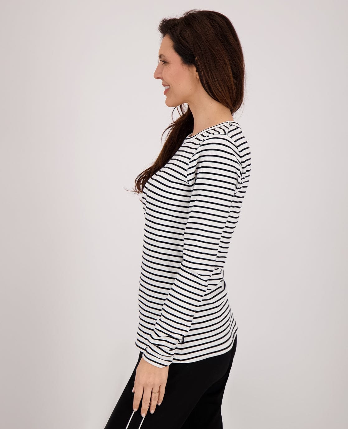 Je m'appelle Tops Top Jaylin | Zwart/Porselein wit