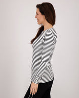 Je m'appelle Tops Top Jaylin | Zwart/Porselein wit