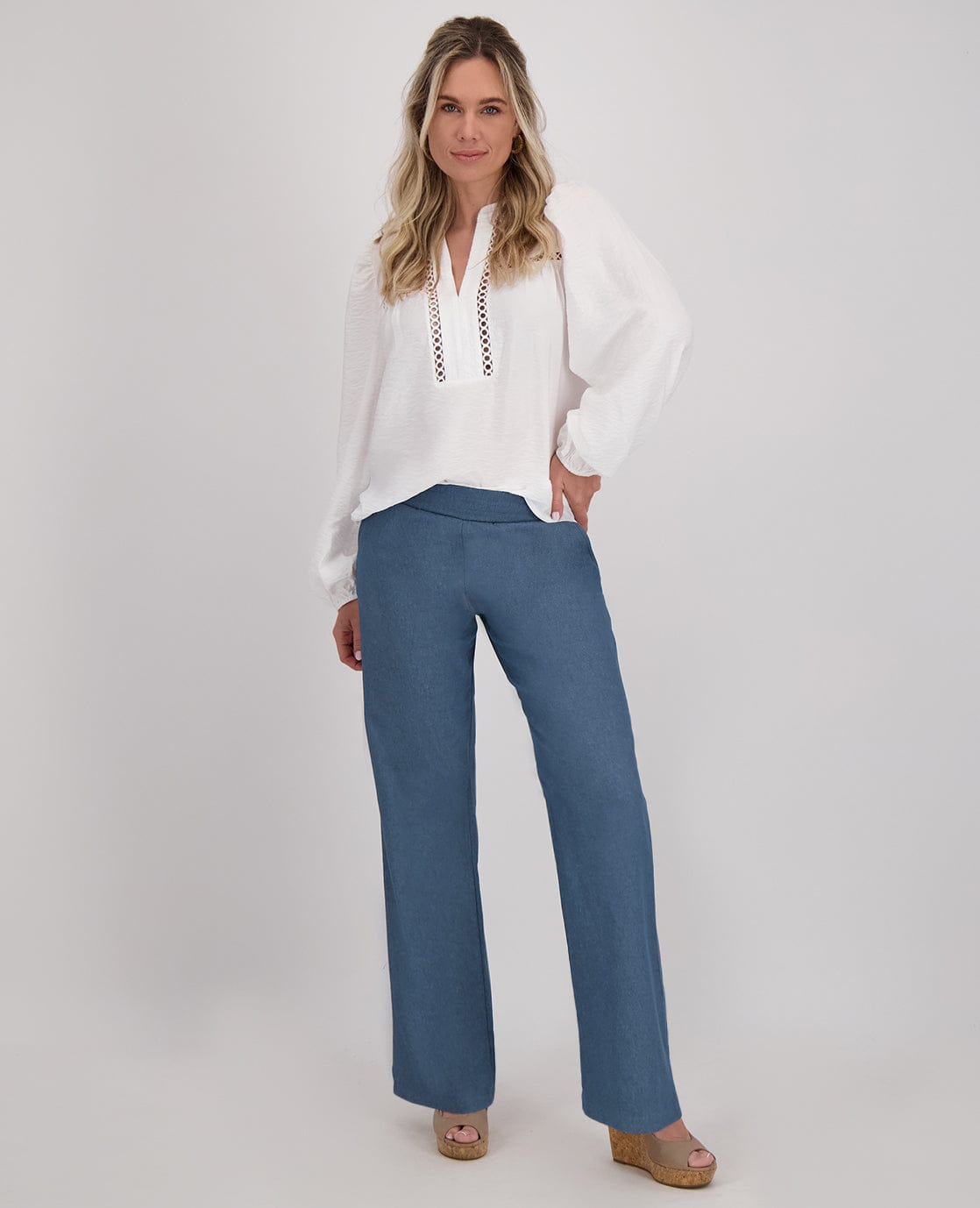Je m'appelle Tops Top Lace | Porselein wit