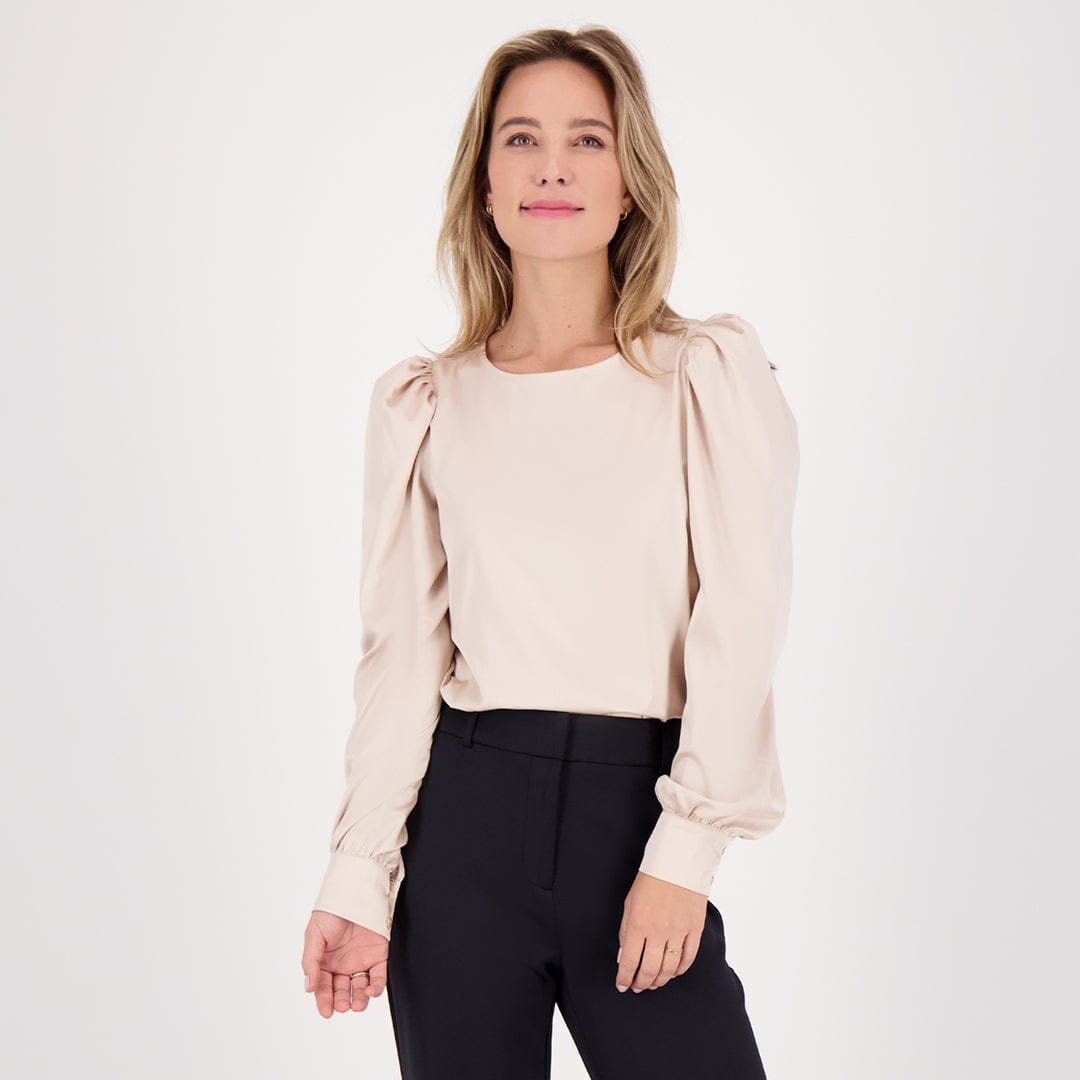 Je m'appelle Tops Oyster / XS Top Madeleine Satin | Oyster