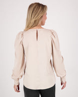 Je m'appelle Tops Top Madeleine Satin | Oyster