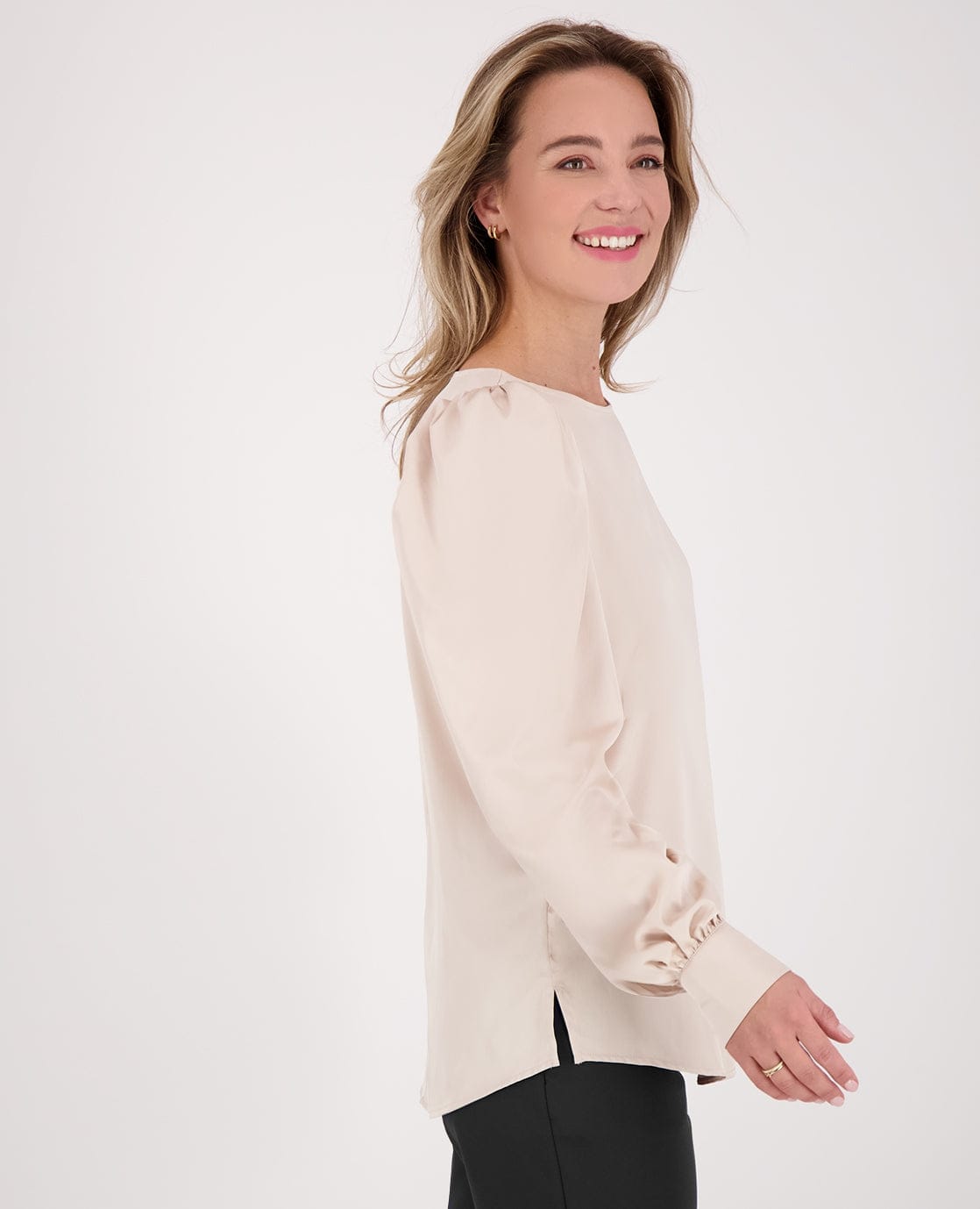 Je m'appelle Tops Top Madeleine Satin | Oyster