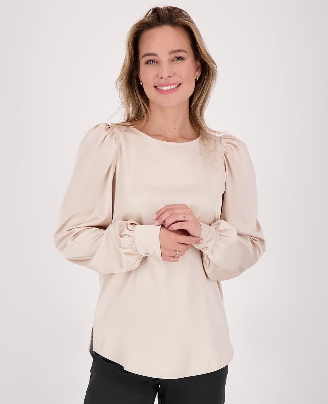 Je m'appelle Tops Top Madeleine Satin | Oyster
