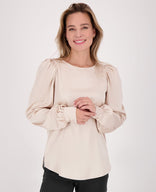 Je m'appelle Tops Top Madeleine Satin | Oyster