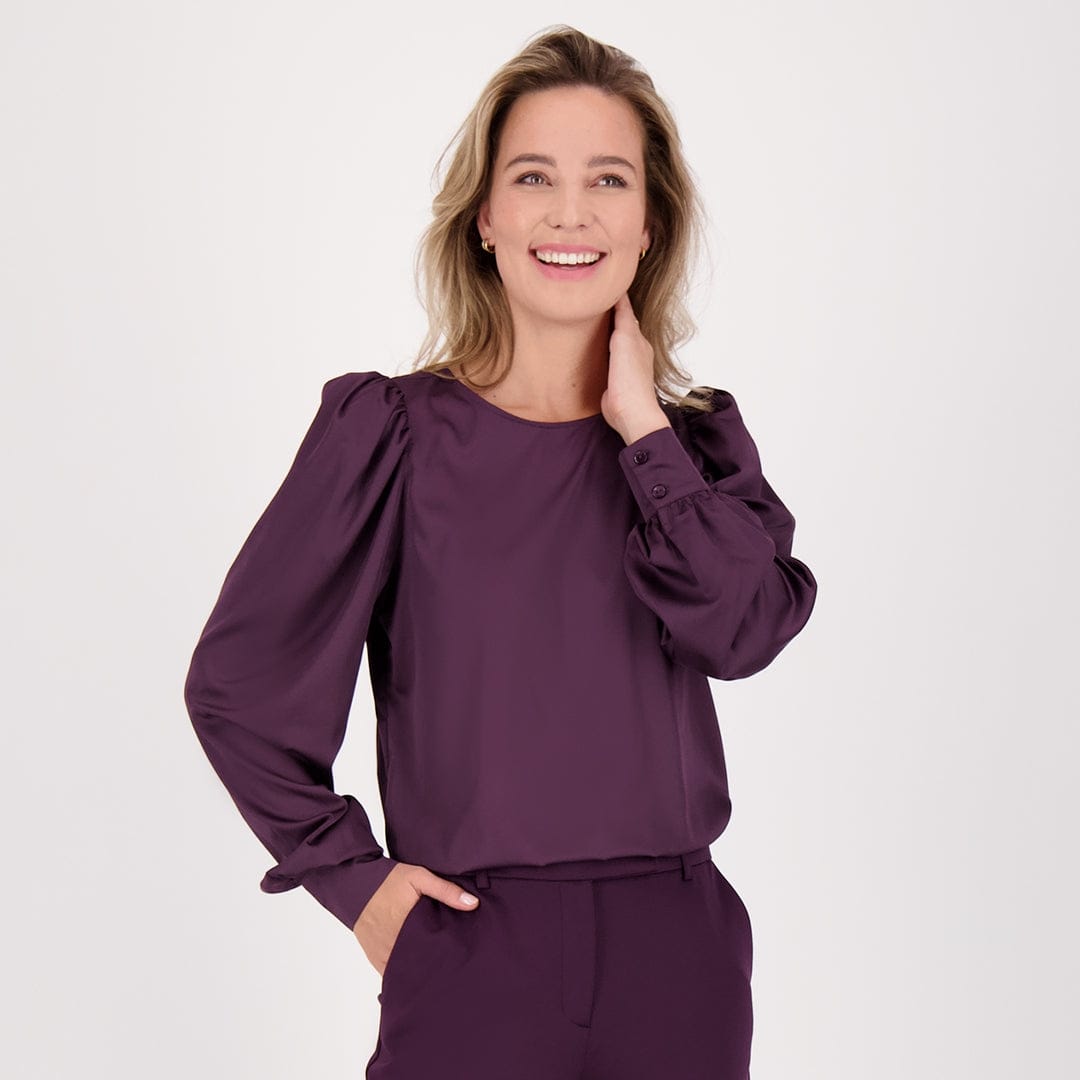 Je m'appelle Tops Top Madeleine Satin | Perfect Purple