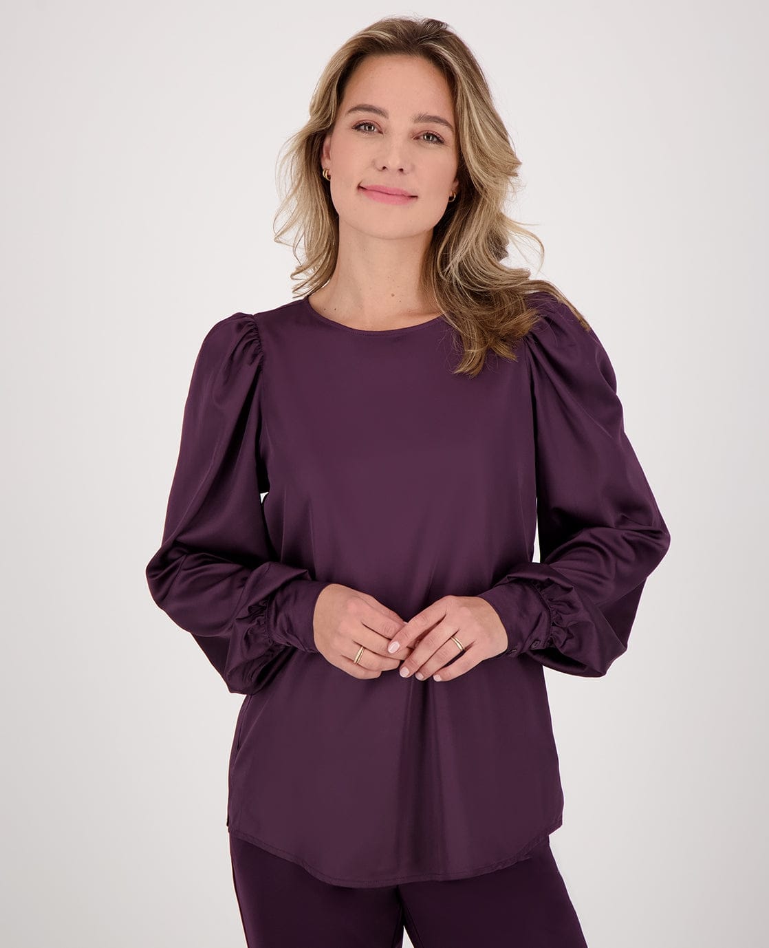 Je m'appelle Tops Top Madeleine Satin | Perfect Purple
