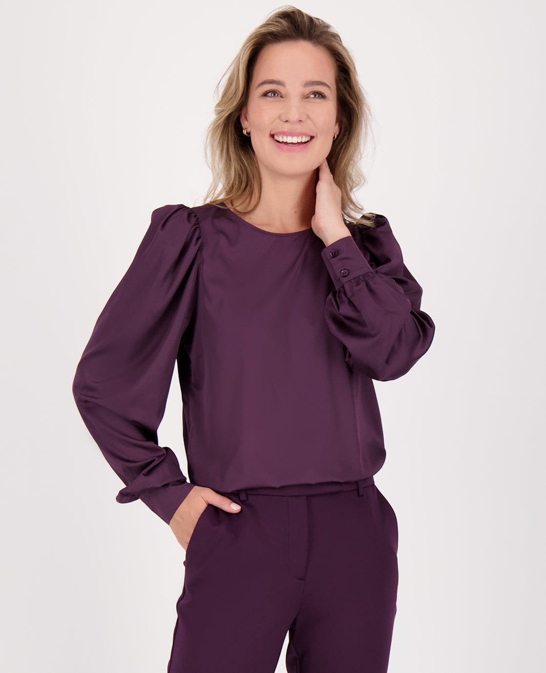 Je m'appelle Tops Top Madeleine Satin | Perfect Purple