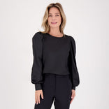 Je m'appelle Tops Top Madeleine Satin | Zwart