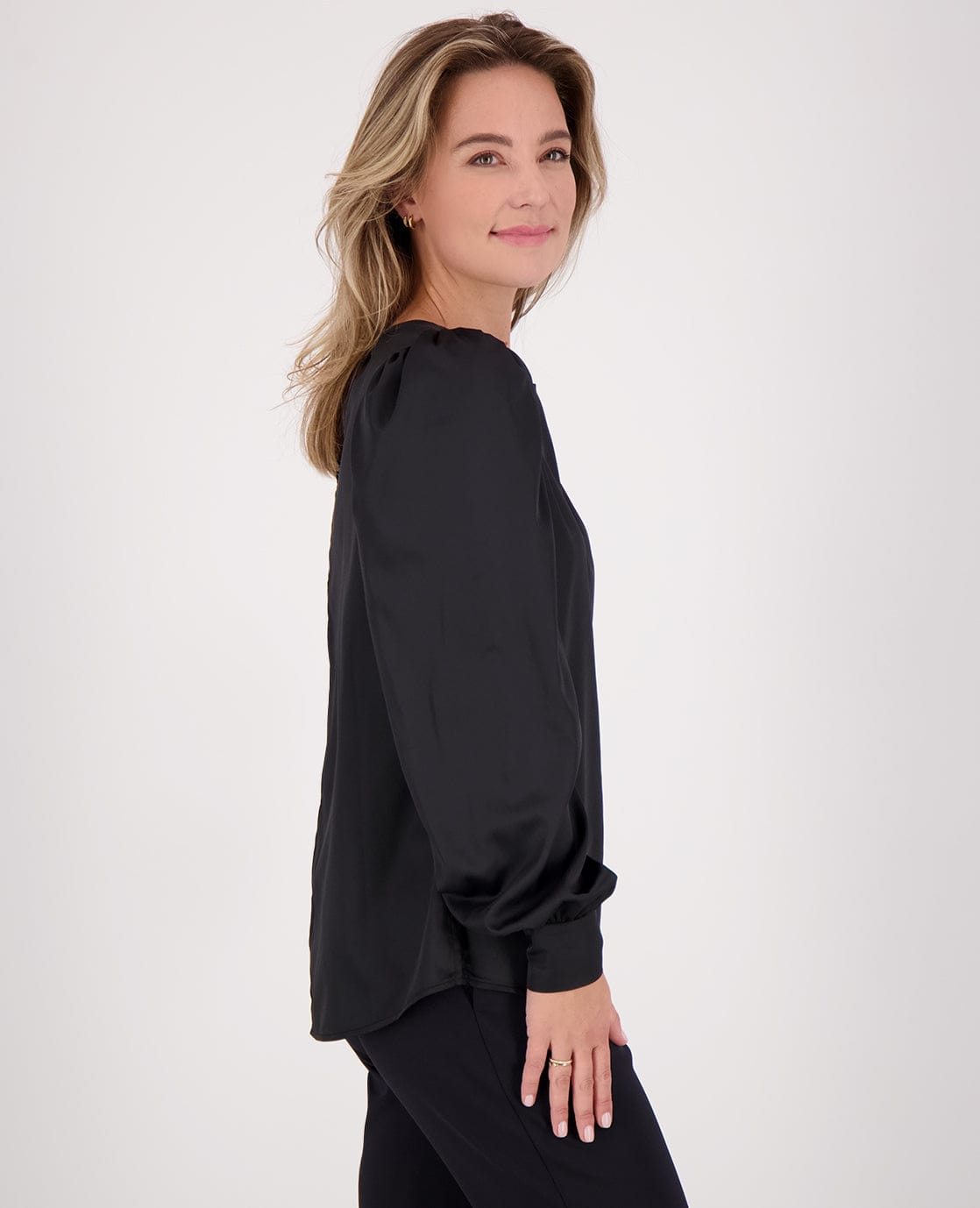 Je m'appelle Tops Top Madeleine Satin | Zwart