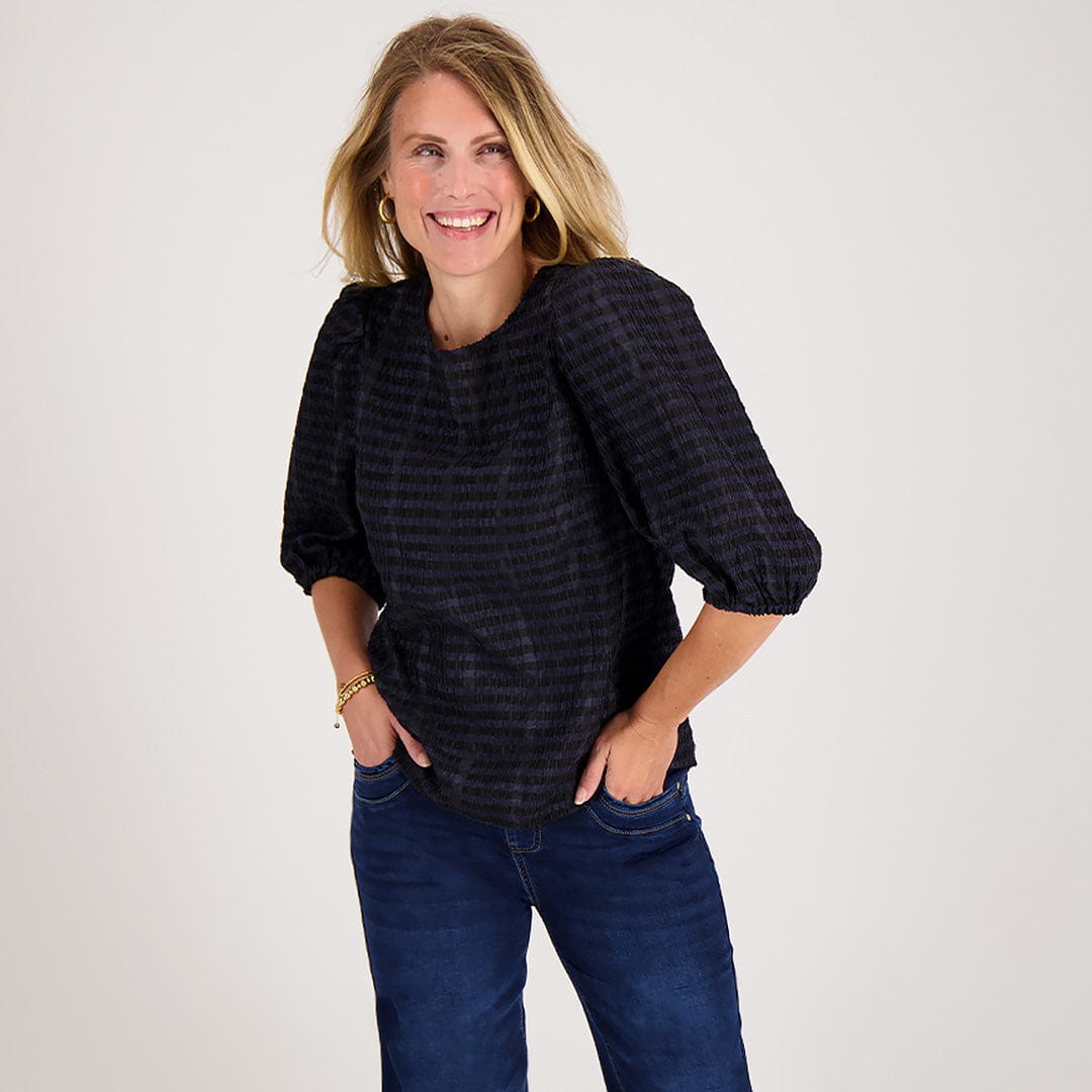 Je m'appelle Tops Top Marlou | Zwart/Donkerblauw